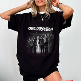 1D Retro Graphic Print Washed T-Shirt